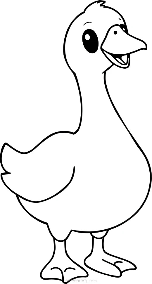 Goose coloring page for kids
