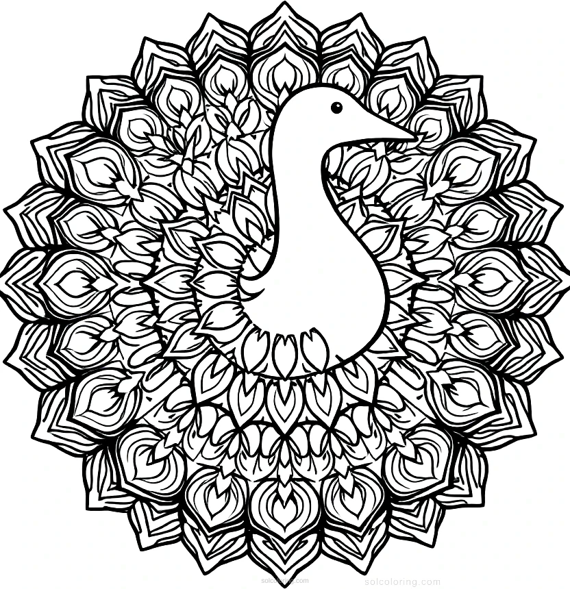 Goose coloring page for kids