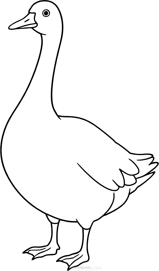 Goose coloring page for kids