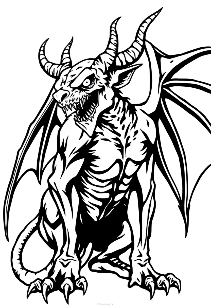 Gothic Gargoyle coloring pages