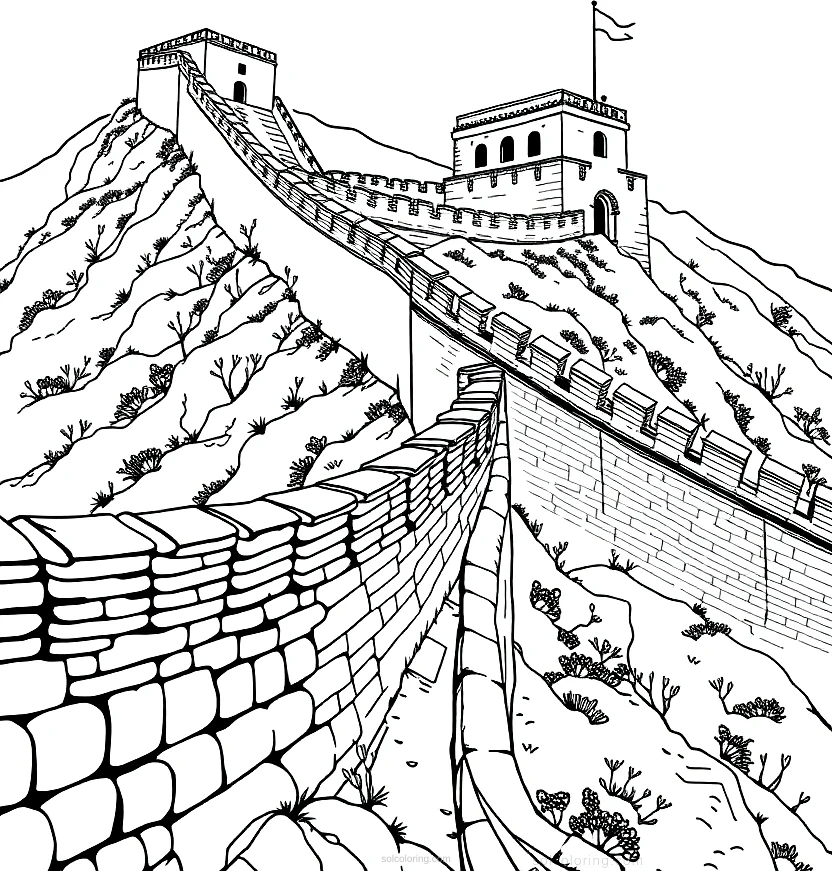 Great Wall Of China coloring pages