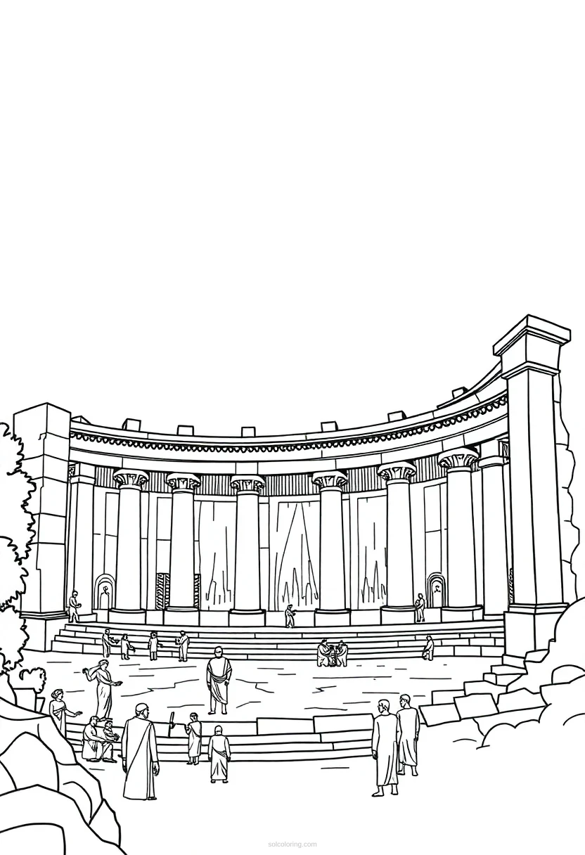 Greek Amphitheater coloring pages