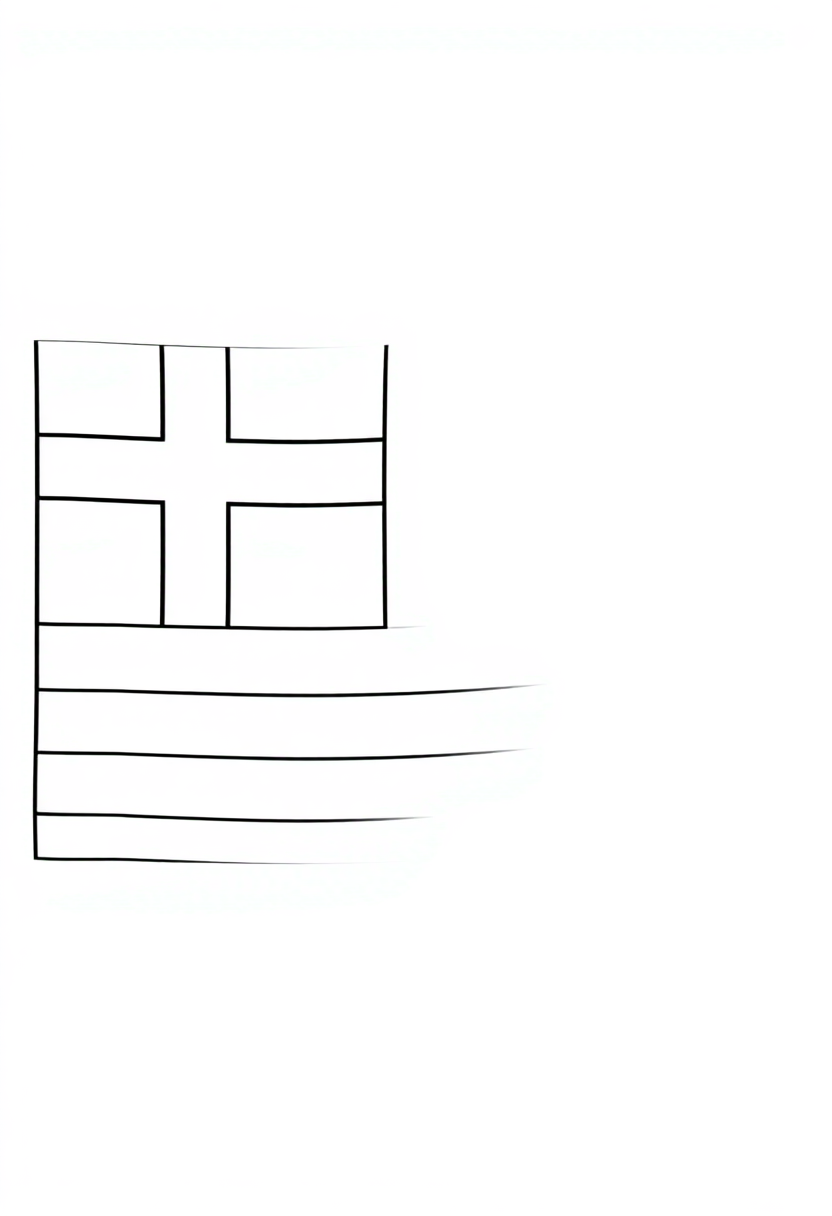 Greek Flag coloring page, free printable