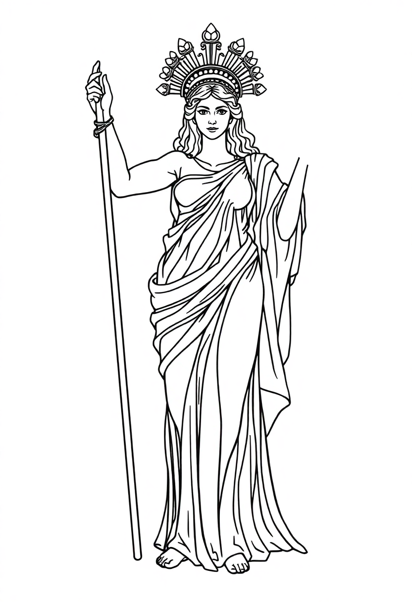 Greek Goddess Athena coloring pages