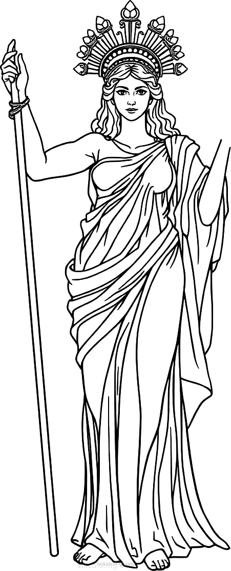 Greek Goddess Athena coloring pages