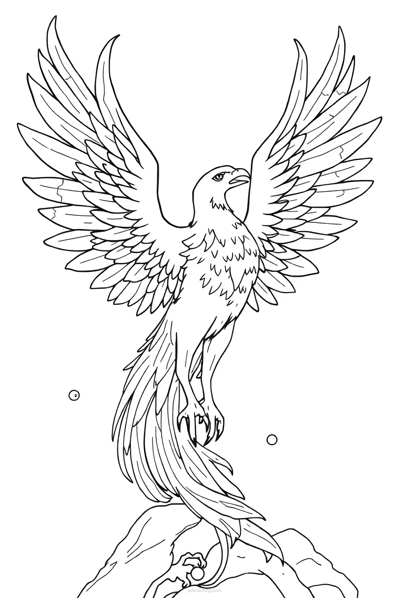 Greek Mythology Phoenix coloring page for kids