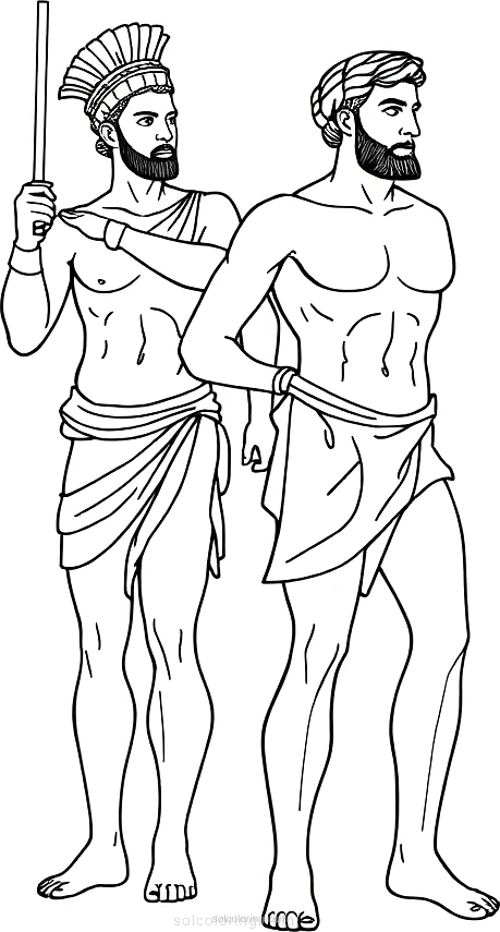 Greek Olympic Athletes coloring page for kids