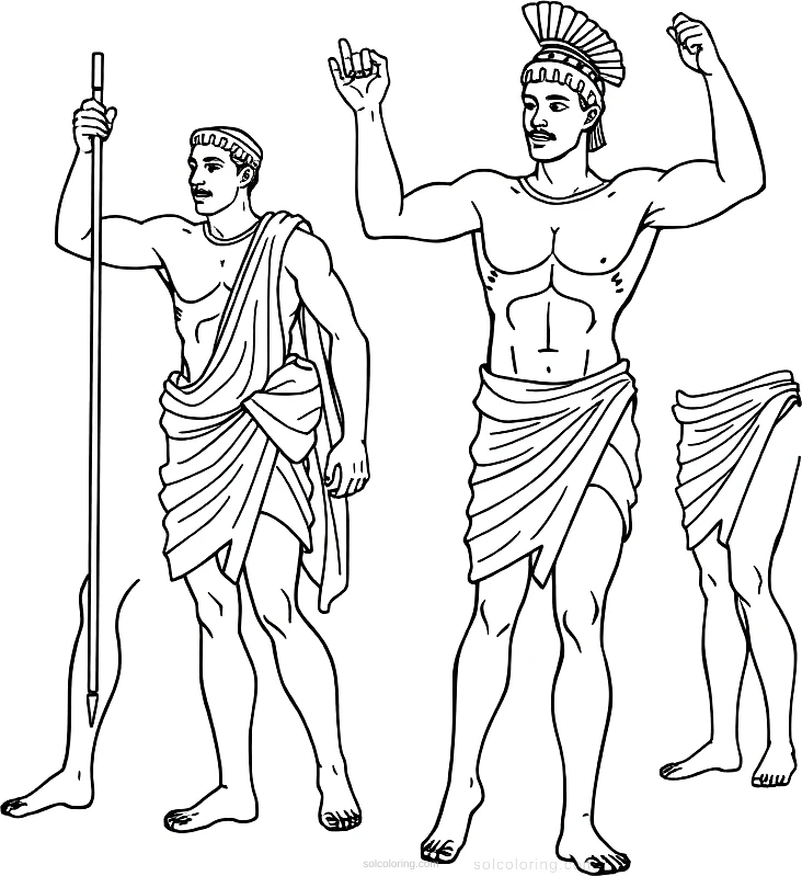 Greek Olympic Athletes coloring pages