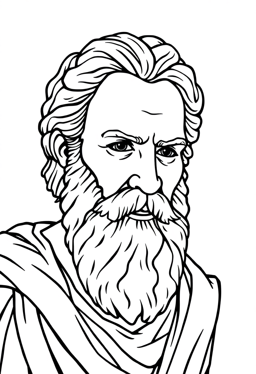 Greek Philosopher Socrates coloring pages