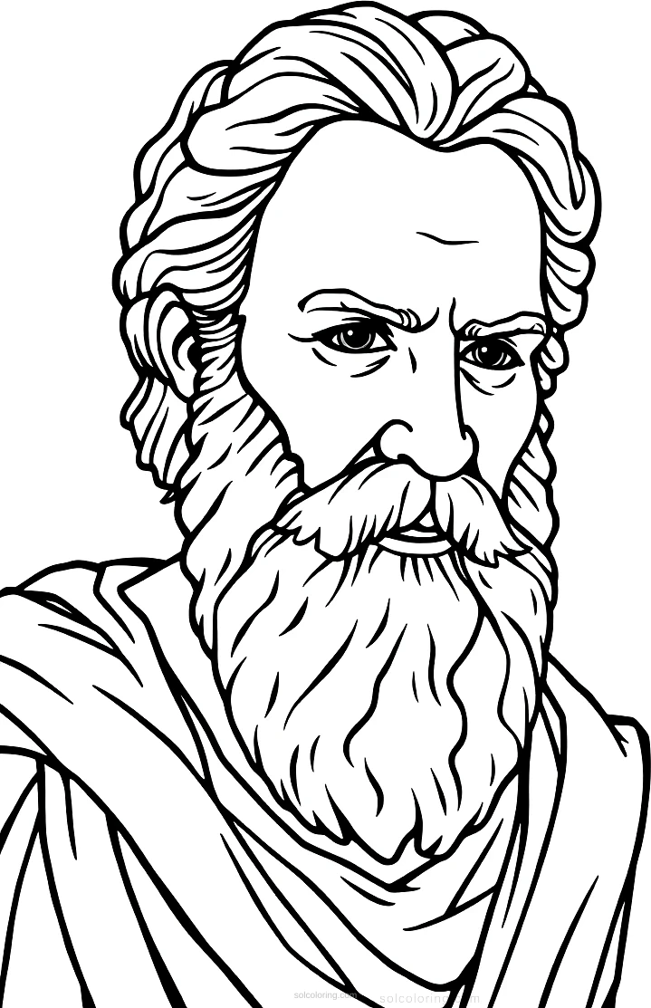 Greek Philosopher Socrates coloring pages