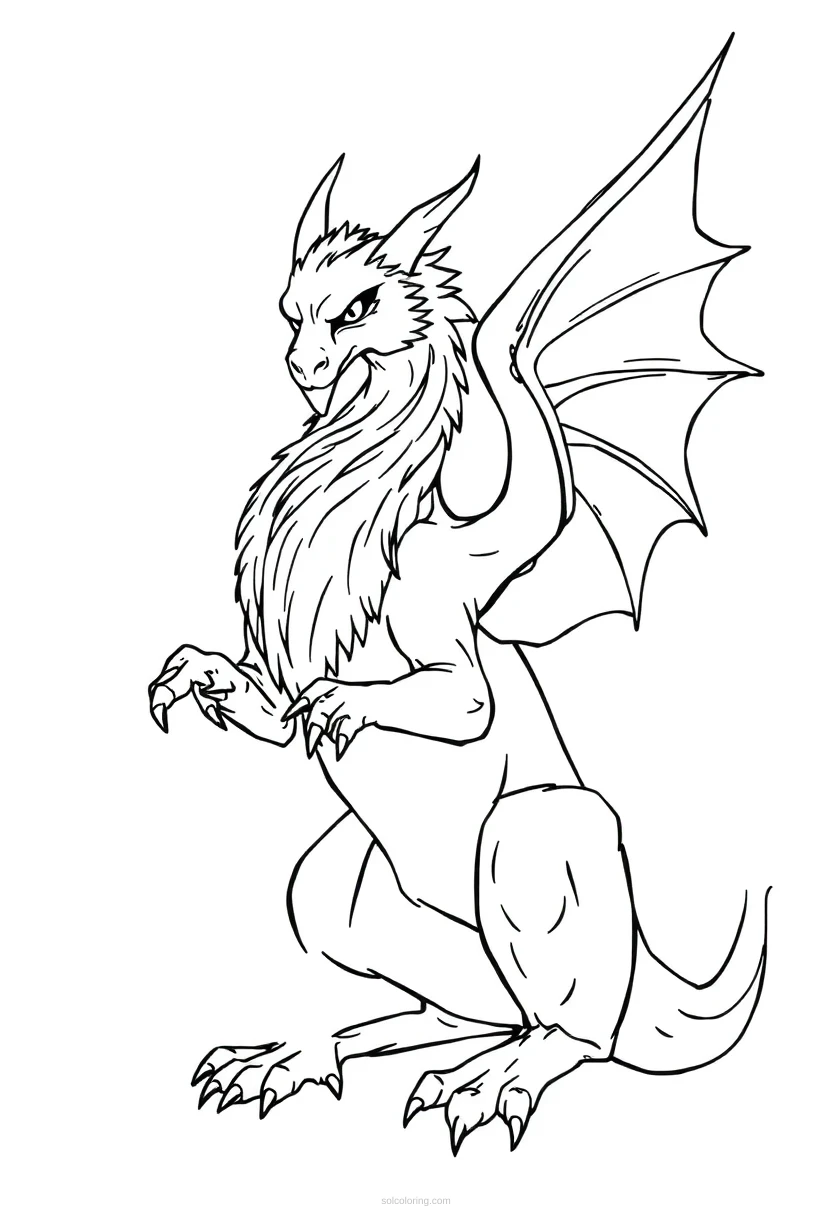 Griffin coloring page for kids