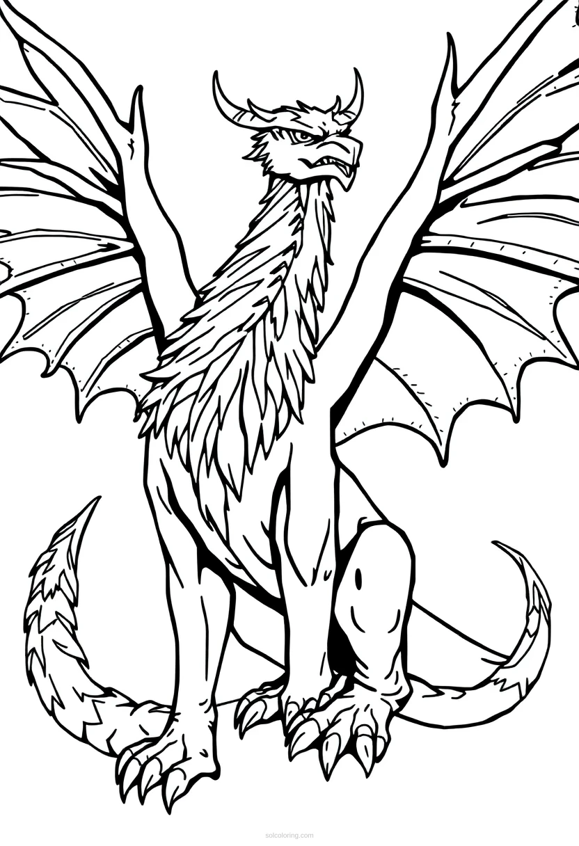 Griffin coloring page for kids