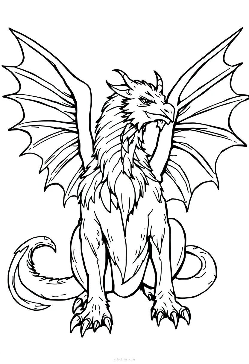 Griffin coloring page for kids