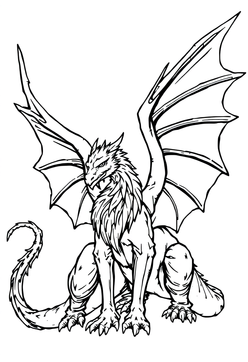 Griffins coloring page for kids