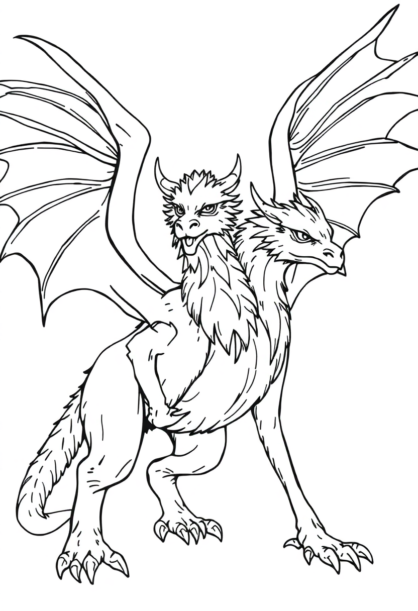 Griffins coloring page for kids