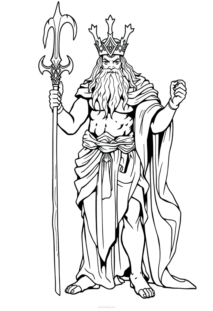 Hades Underworld God coloring page for kids