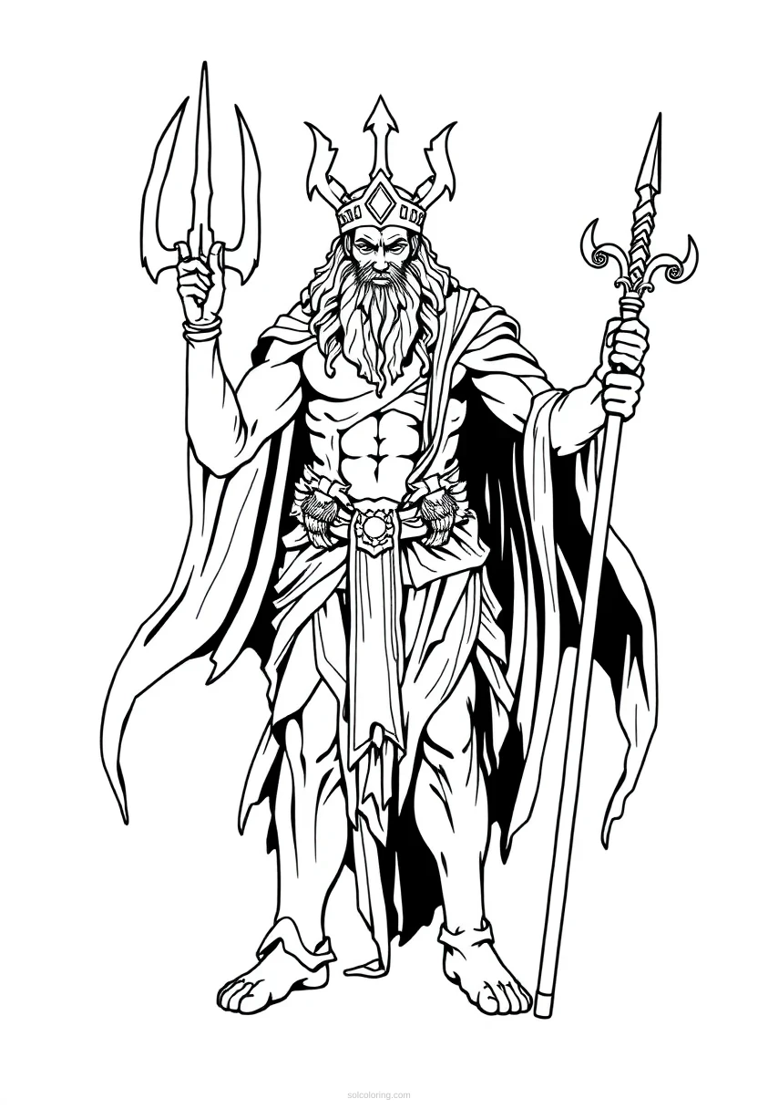 Hades Underworld God coloring pages