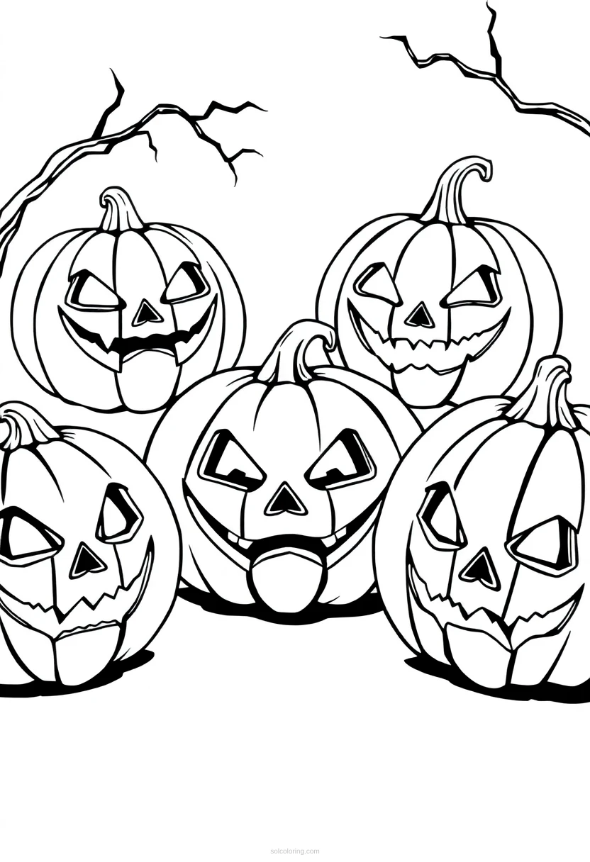 Halloween Jack O Lanterns coloring pages