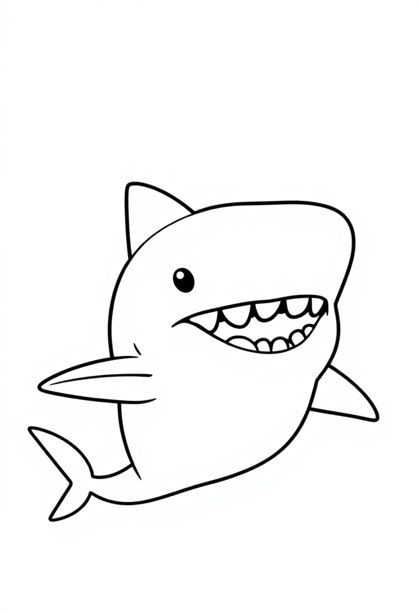 Hammerhead Shark coloring page, free printable