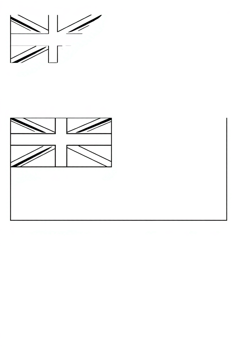 Hawaii State Flag coloring page, free printable