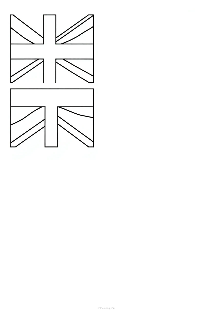 Hawaii State Flag coloring page for kids