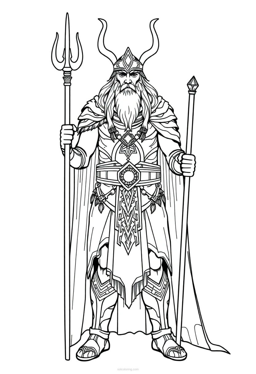 Heimdall Guardian coloring page for kids