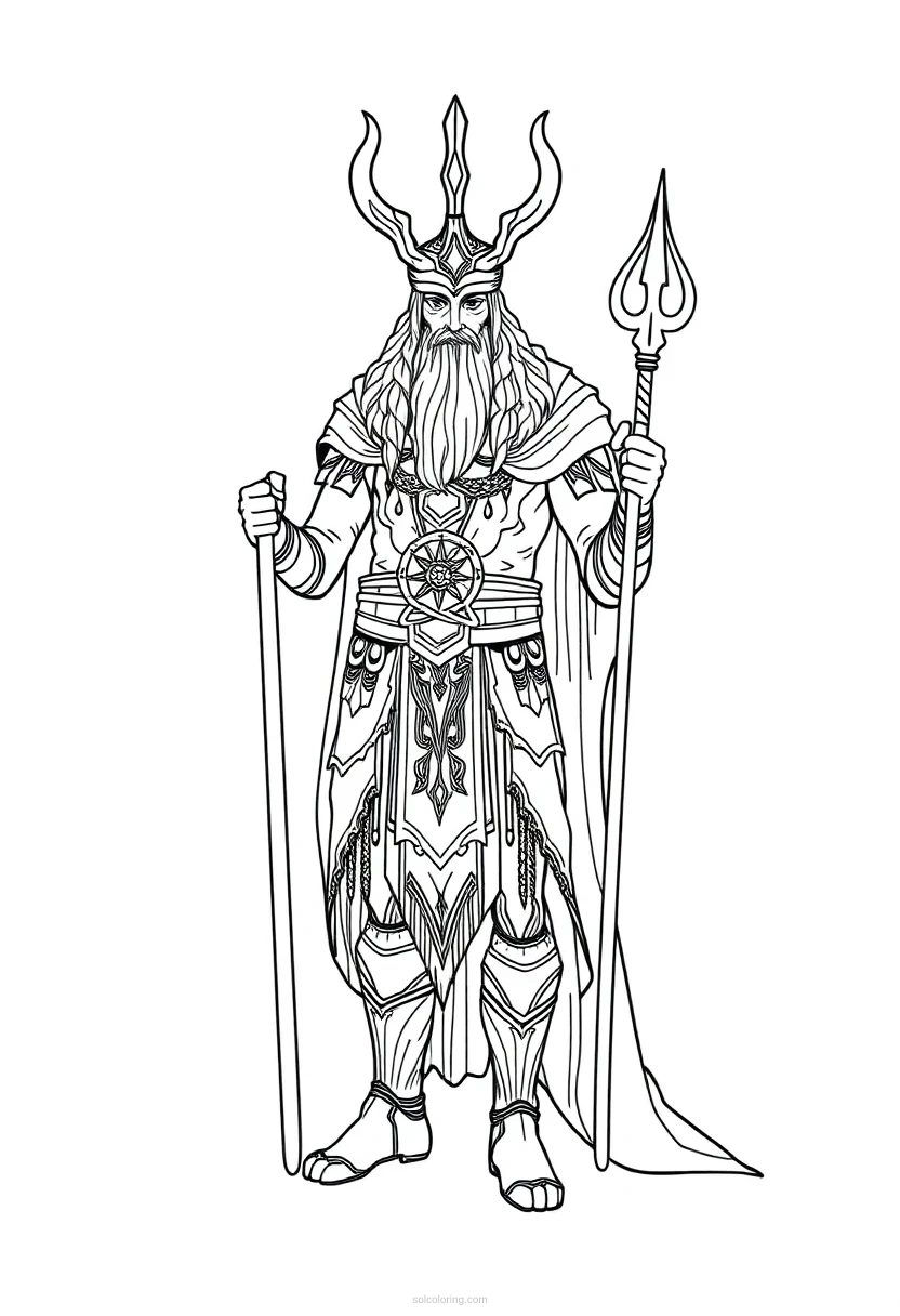 Heimdall Guardian coloring page for kids