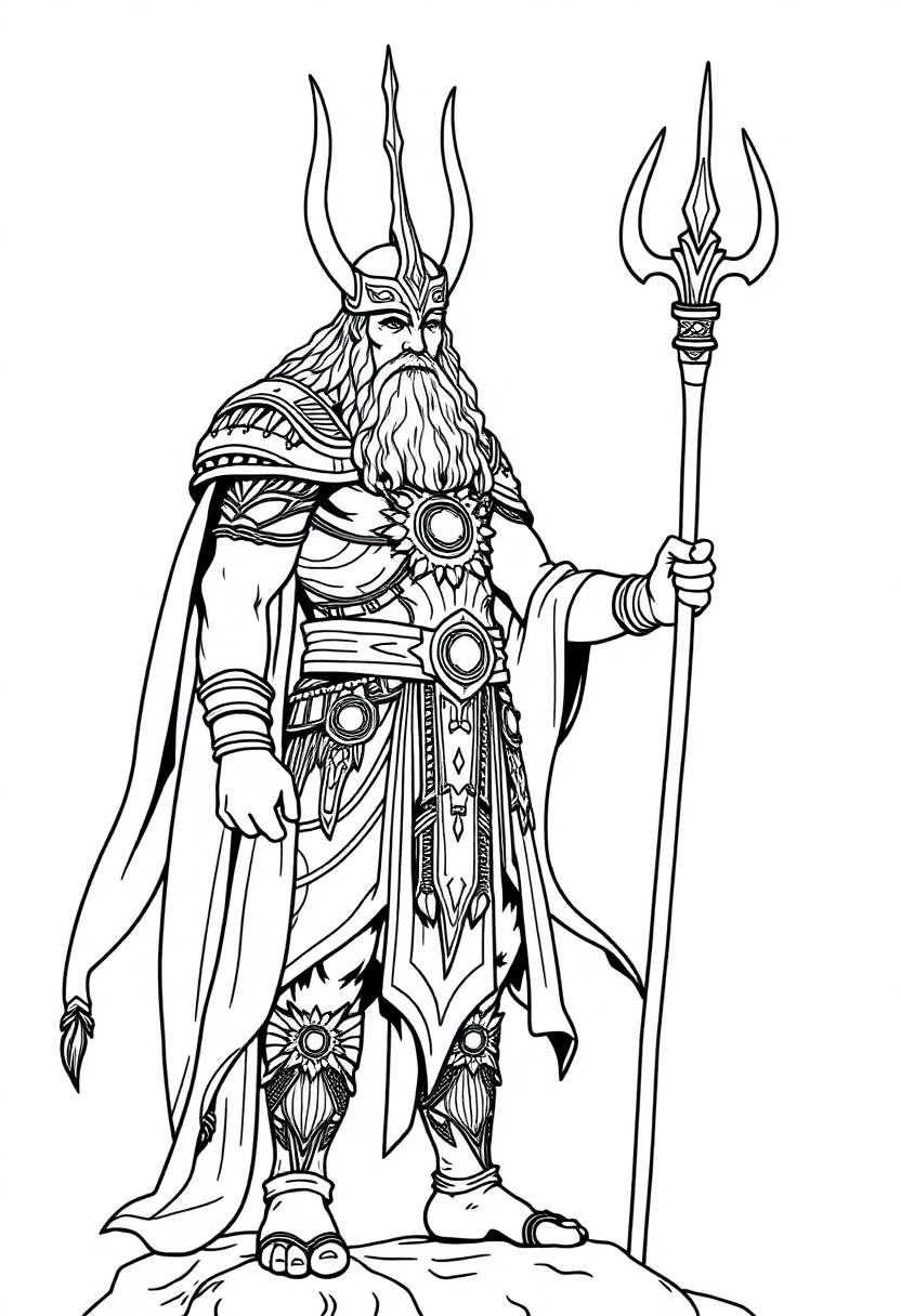 Heimdall Guardian coloring page, free printable