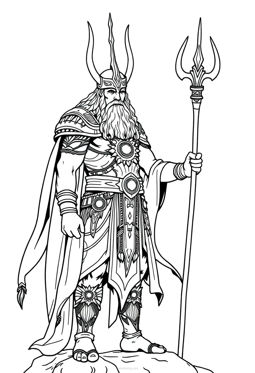 Heimdall Guardian coloring page for kids