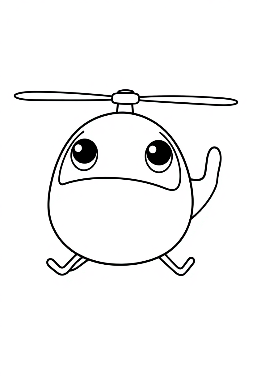 Helicopter coloring page, free printable