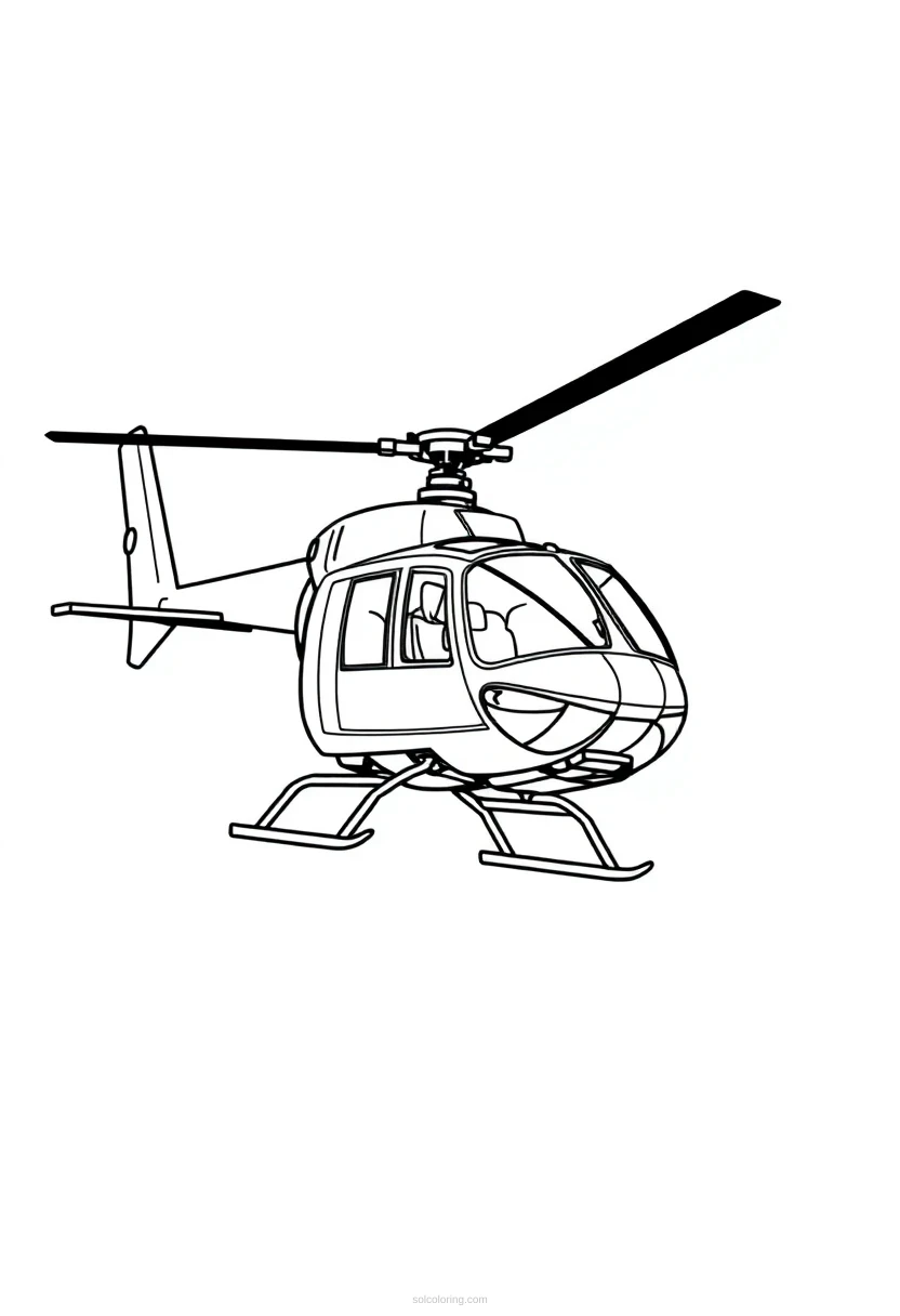 Helicopter coloring pages