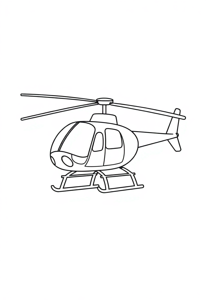 Helicopter coloring pages