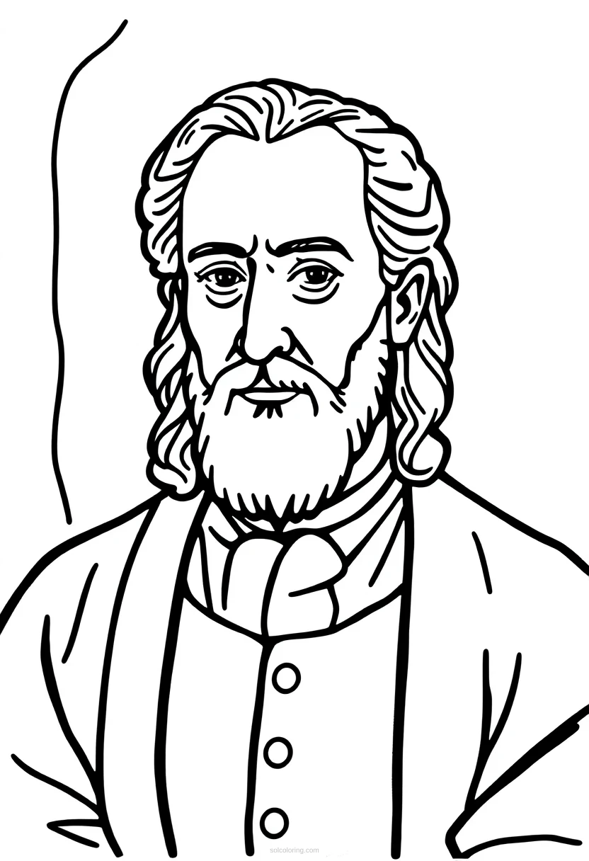 Henri Matisse Paper Cutouts coloring page for kids