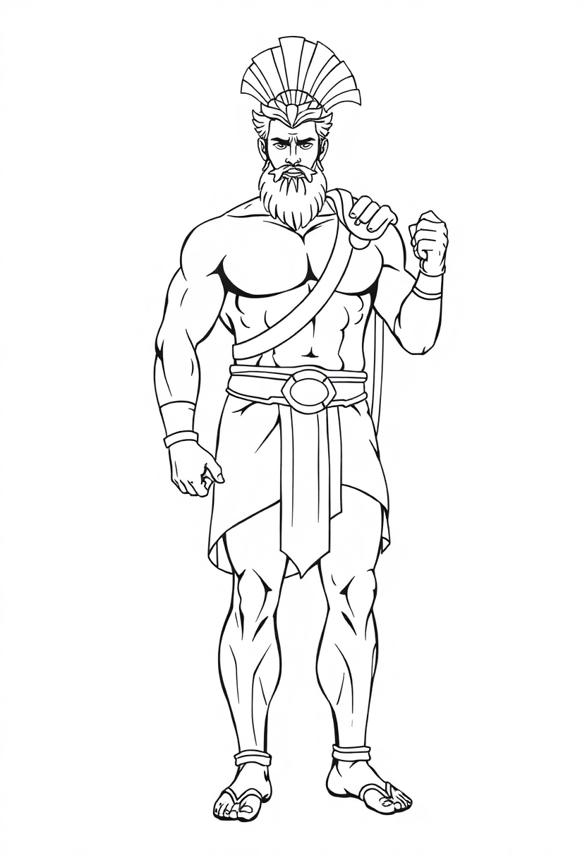 Hercules Hero coloring page, free printable