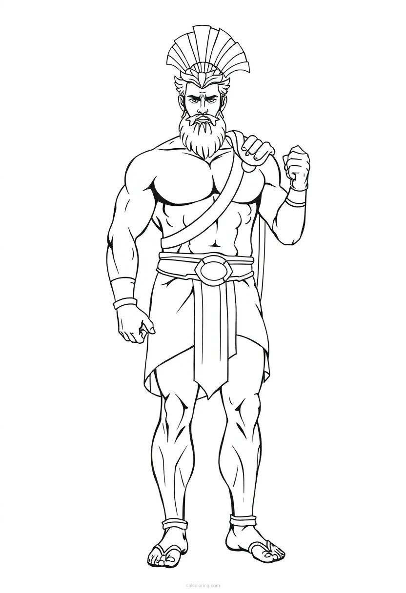 Hercules Hero coloring page for kids
