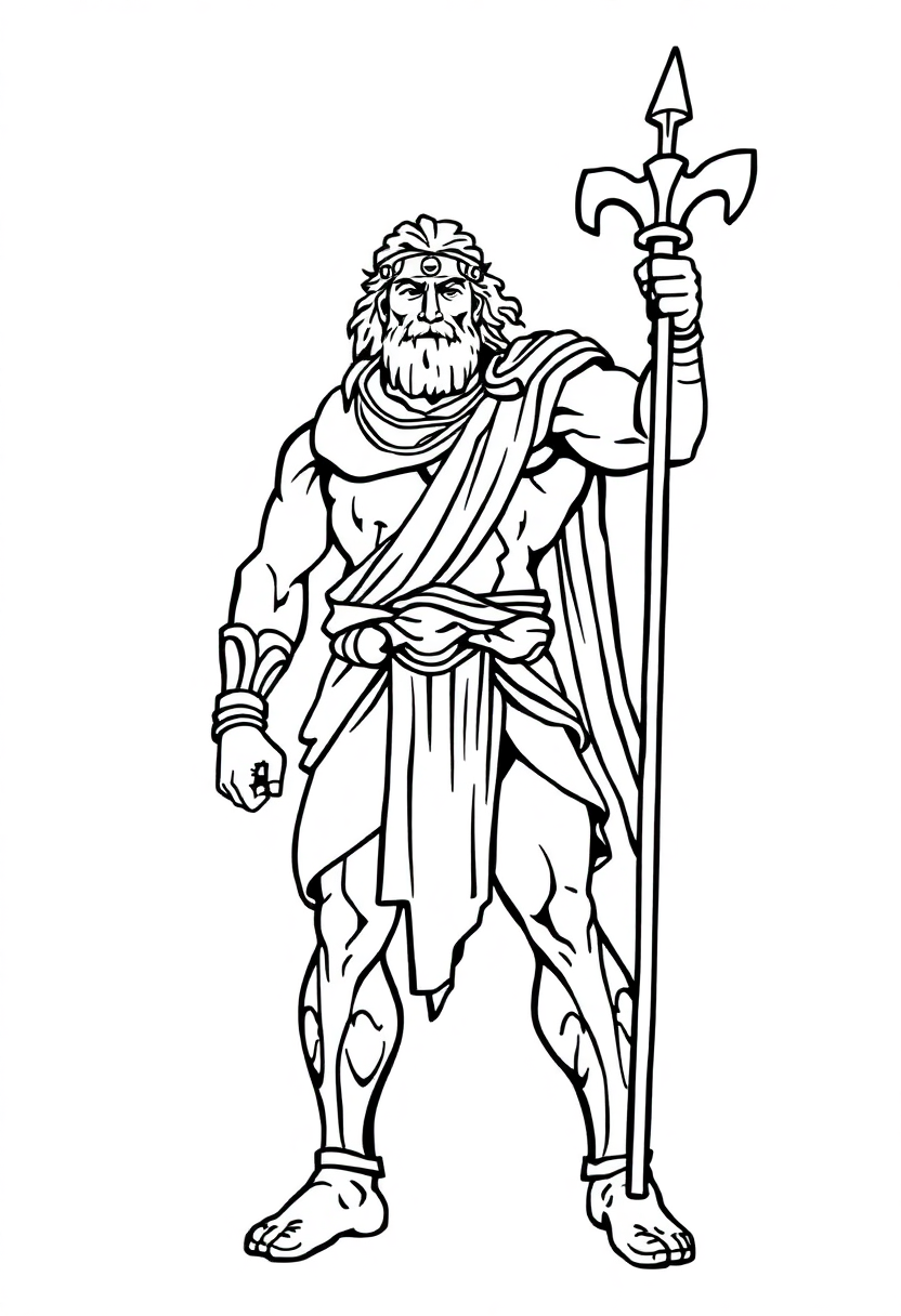 Hercules Hero coloring page, free printable