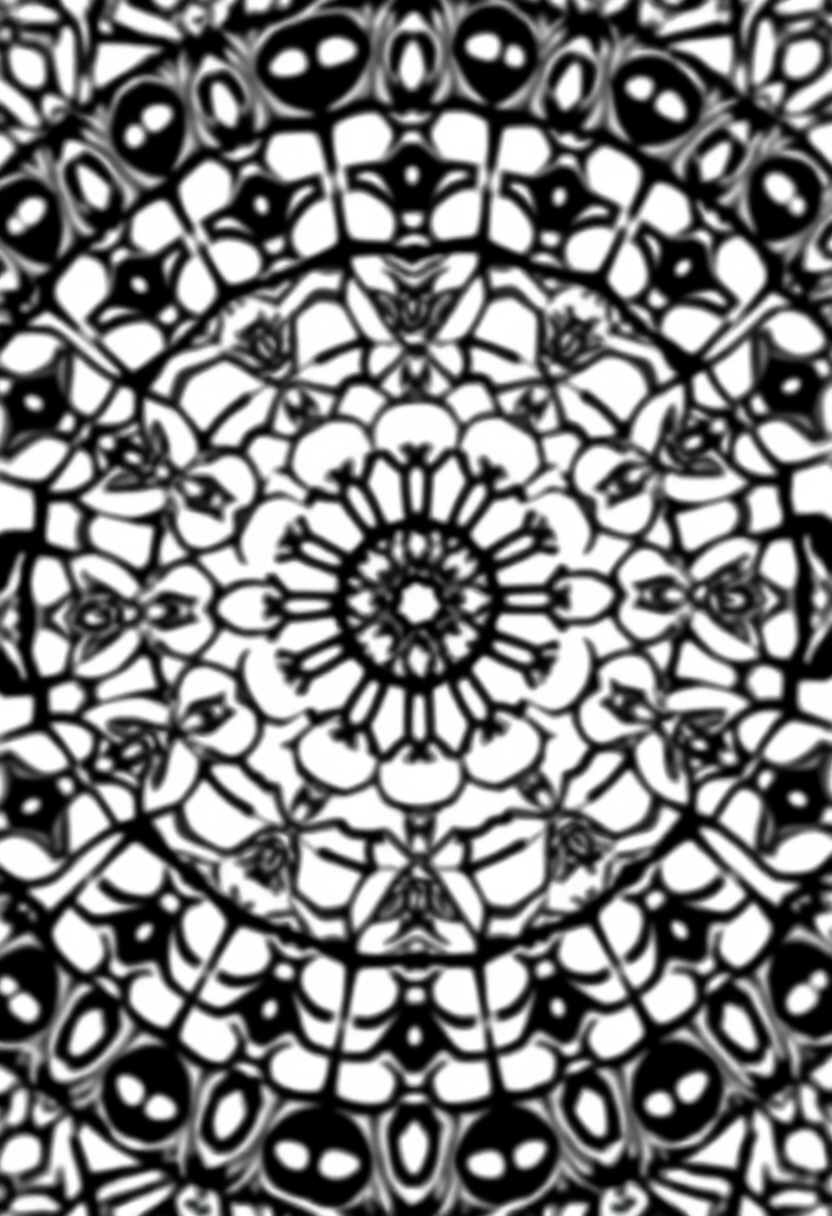 Hexagonal Honeycomb Design coloring page for kids