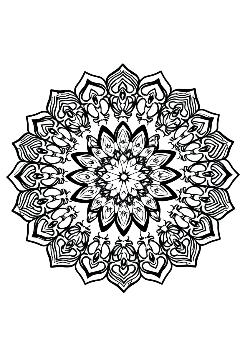 Hexagonal Honeycomb Design coloring page for kids
