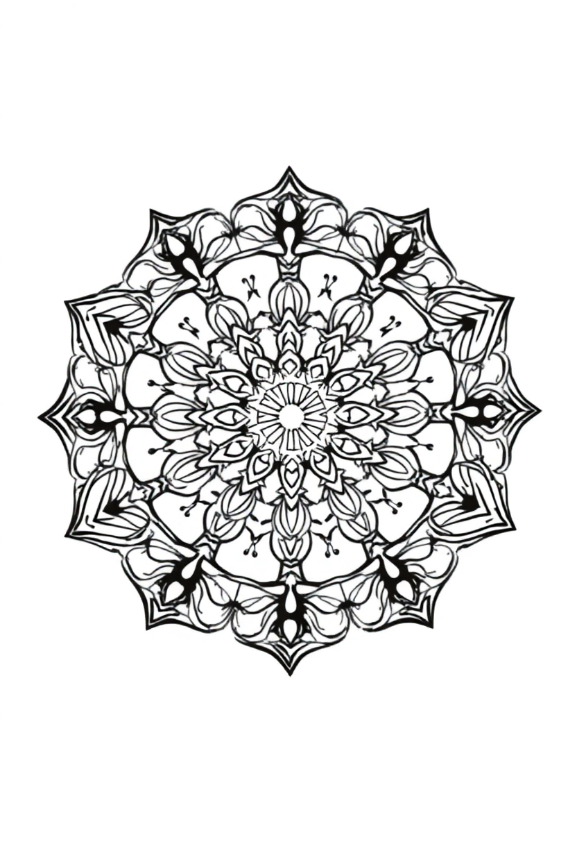 Hexagonal Honeycomb Design coloring page for kids