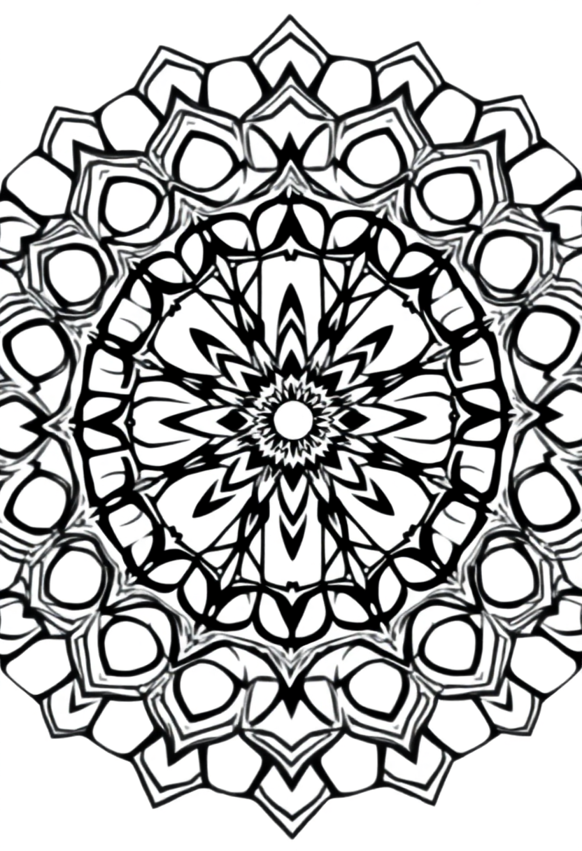 Hexagonal Honeycomb Design coloring page for kids
