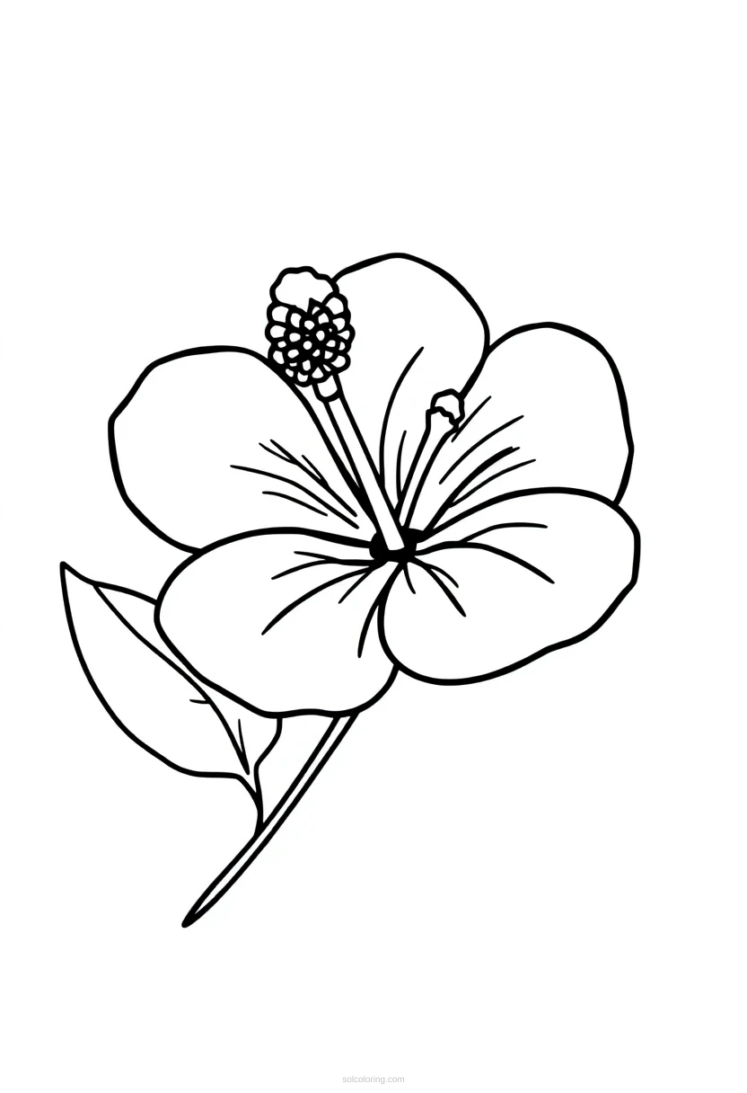 Hibiscus Chibi coloring page for kids