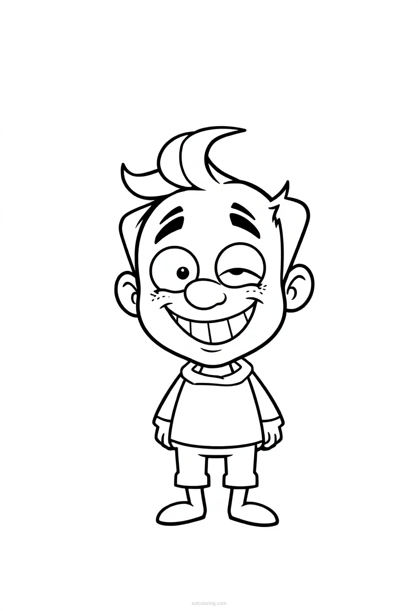 Hide the Pain Harold Smile coloring page for kids