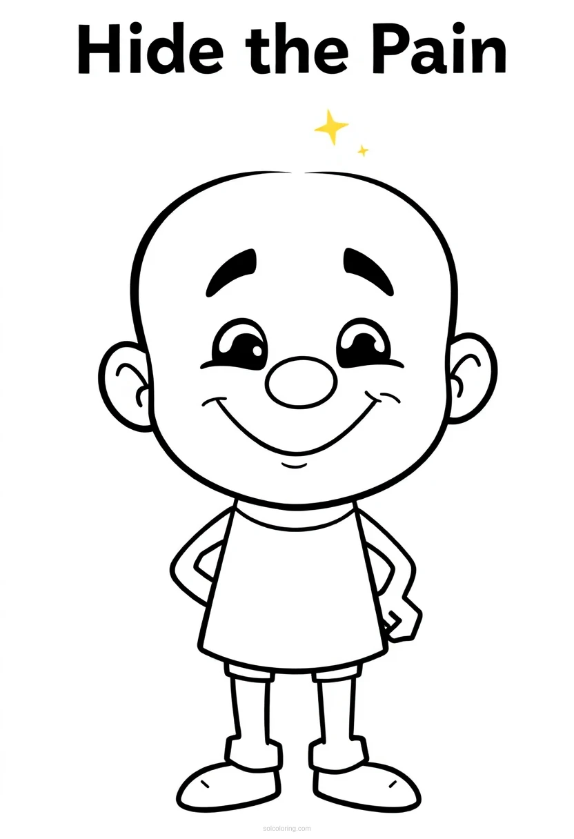 Hide The Pain Harold Smiling coloring pages