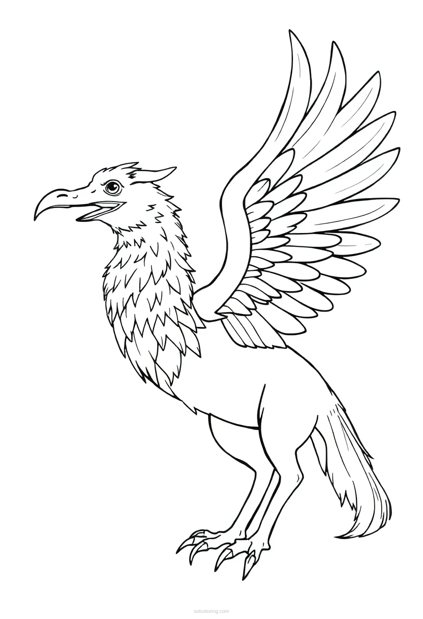 Hippogriff coloring page for kids
