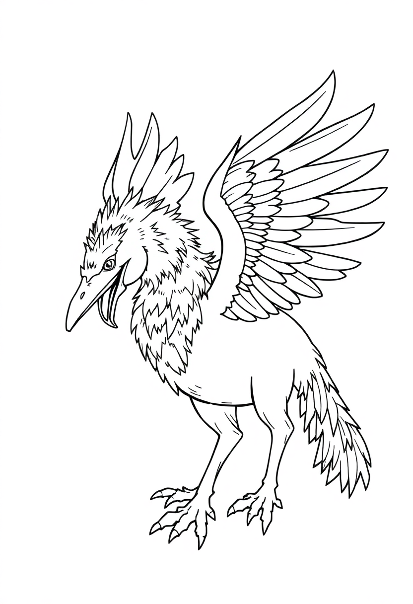 Hippogriff coloring page, free printable