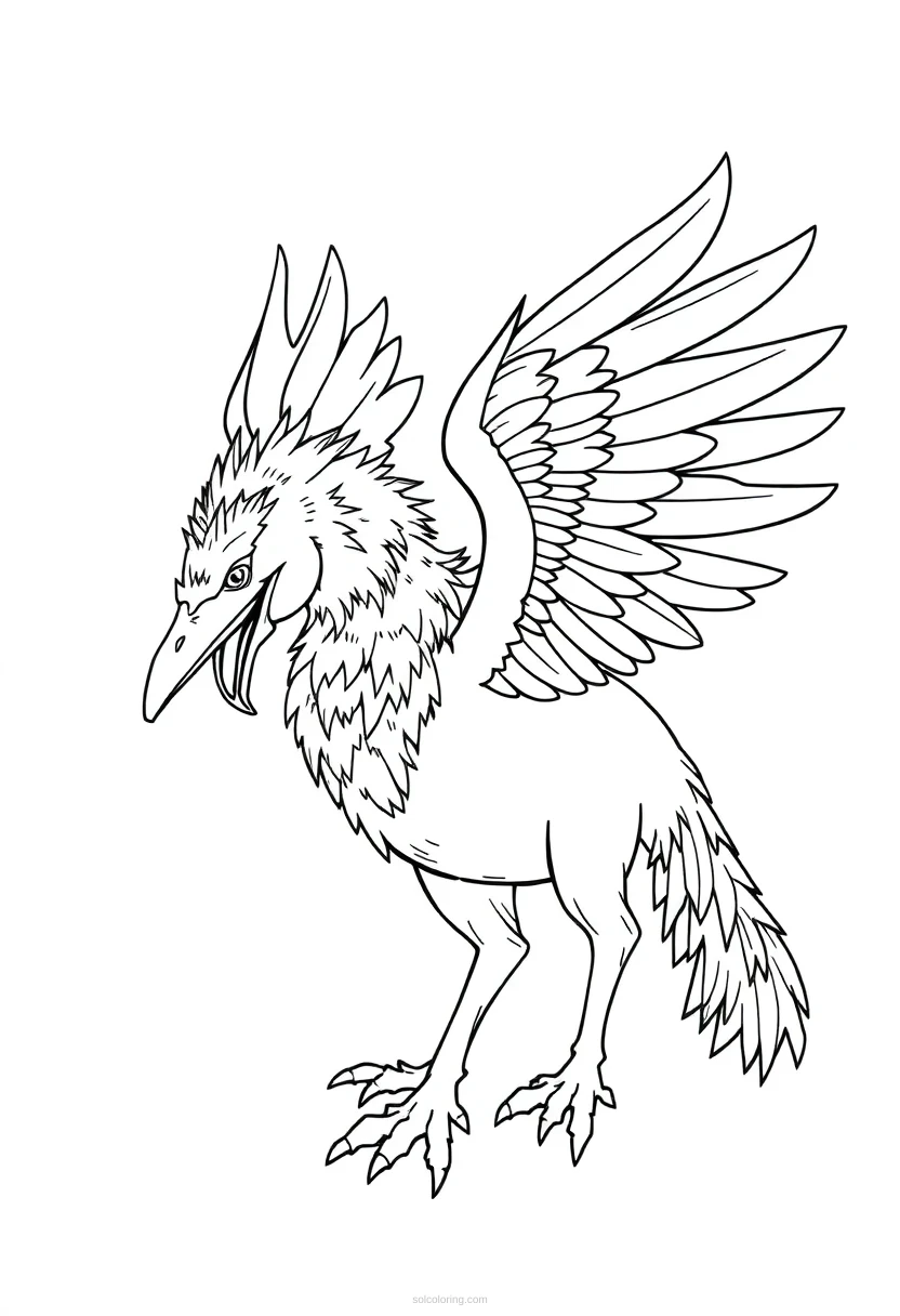 Hippogriff coloring page for kids