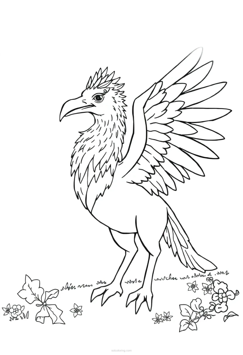 Hippogriff coloring page for kids
