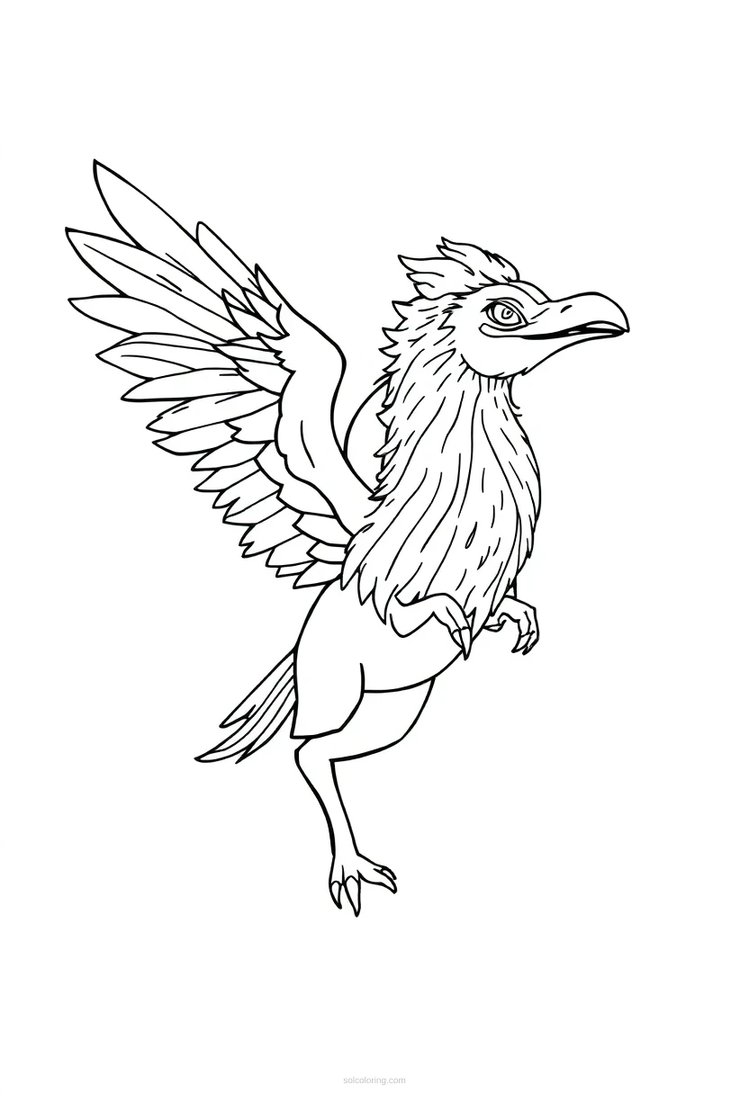 Hippogriff coloring page for kids