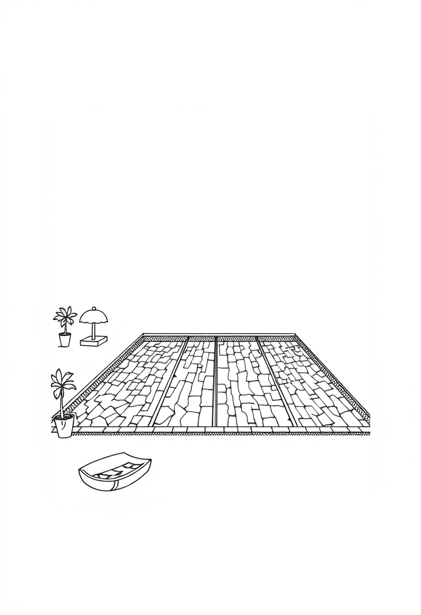 Hockney Swimming Pool coloring page, free printable