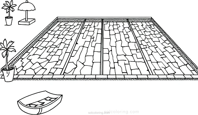 Hockney Swimming Pool coloring page for kids